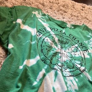 Green Tie-Dye Pizza/Peace Tee